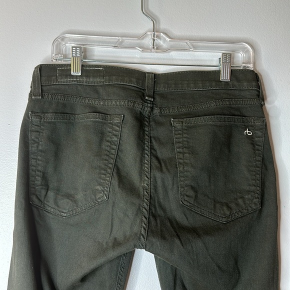 RAG & BONE JEANS SIZE 28 GREEN THE DRE JEANS AGED DARK OLIVE GREEN - Picture 7 of 7